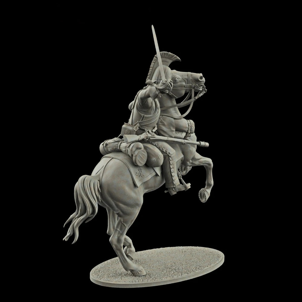 75mm Napoleonic Russian Cuirassier Cavalry, Resin Model Figure Kit, Unassembled and Unpainted