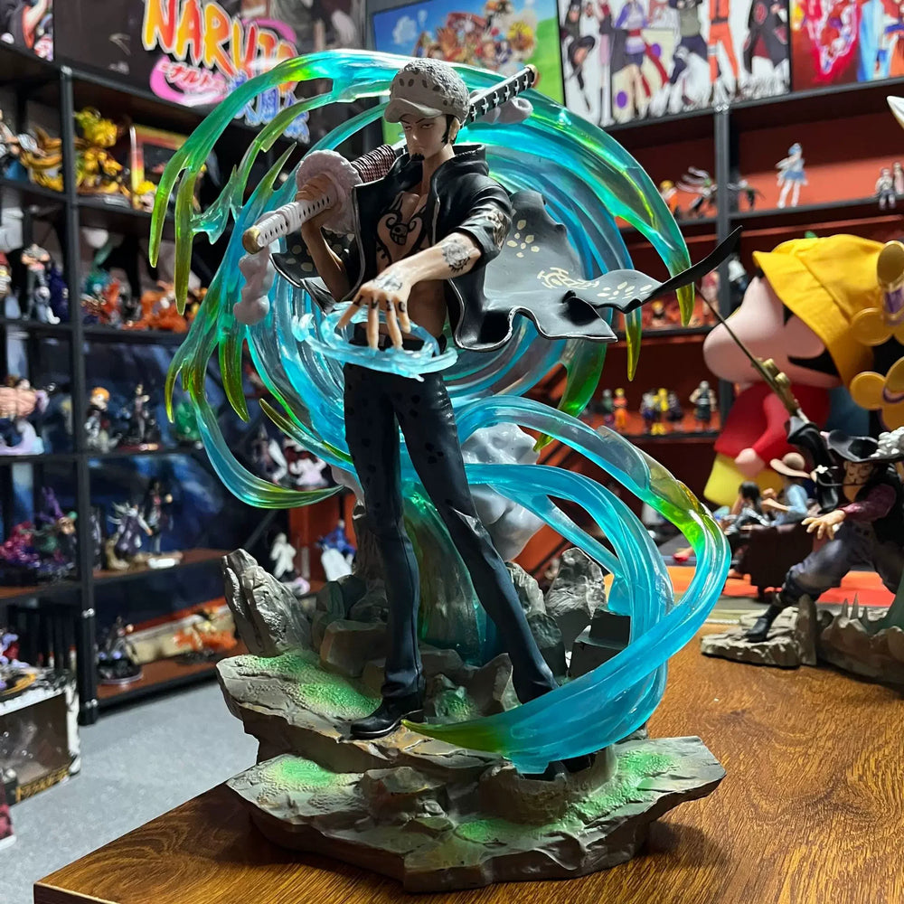 Character with Energy Effects, Resin Model Figure Kit, Anime Theme, Unassembled and Unpainted
