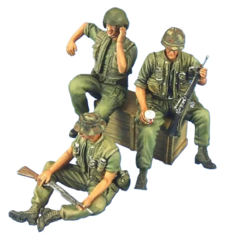 1/35 Modern US AFV Crew, 3 Figures, Resin Model Figure Kit, Unassembled and Unpainted
