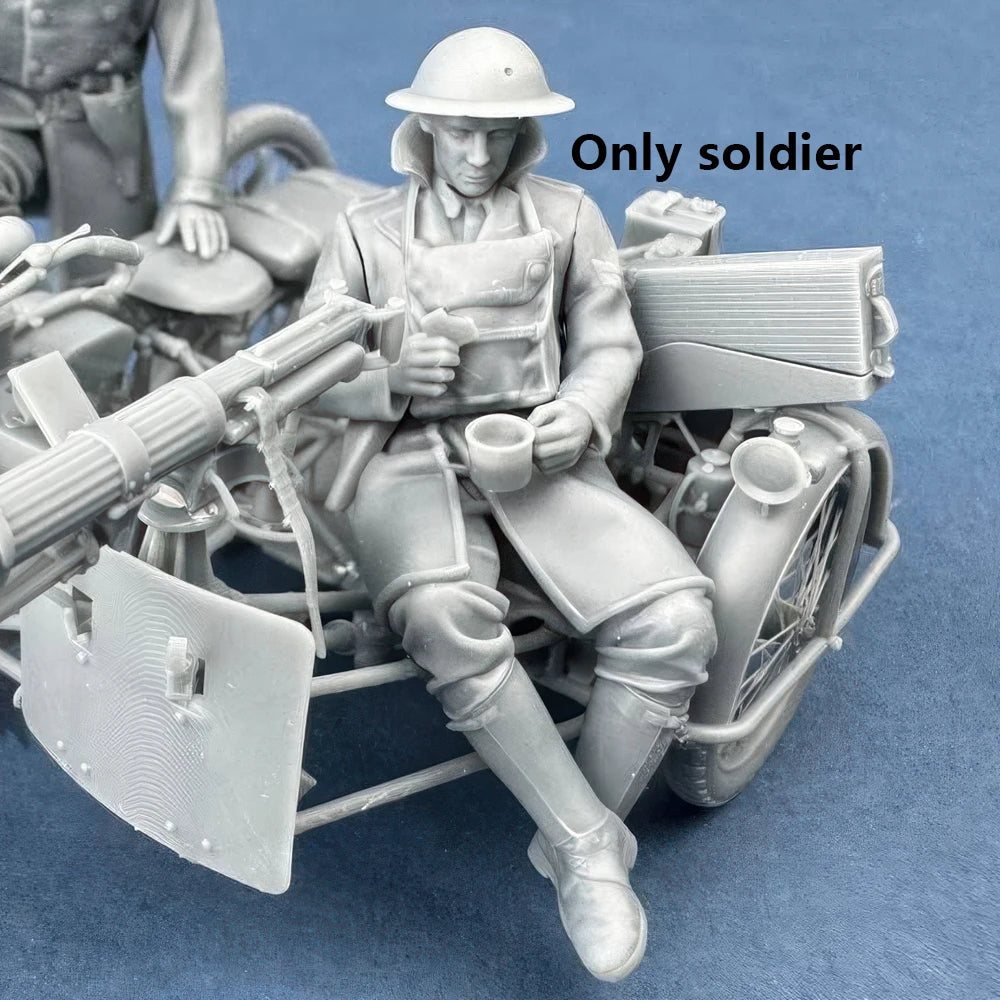 1/32 WWI British Machine Gun Corps, 2 Figures, Resin Model Figure Kit, Unassembled and Unpainted
