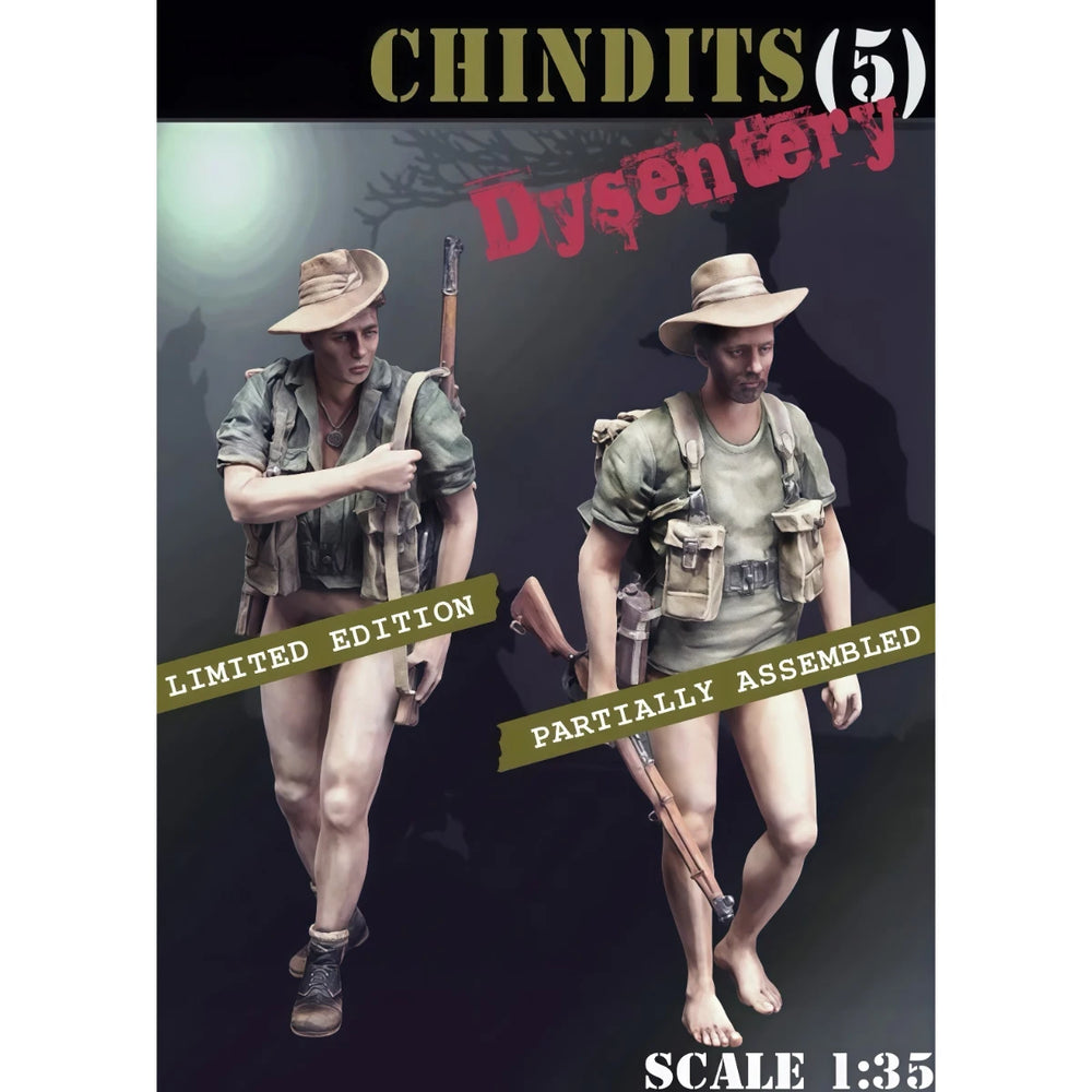 1/35 WWII Chindit Force, 2 Figures, Resin Model Figure Kit, Unassembled and Unpainted