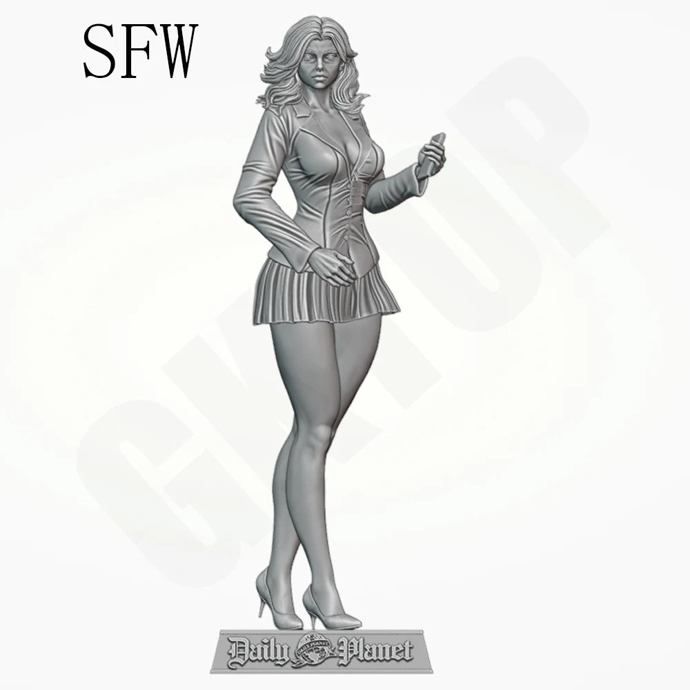 1/24 Woman in Purple Outfit, Resin Model Figure Kit, Unassembled and Unpainted