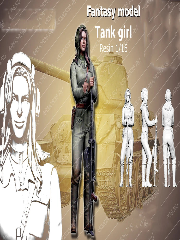 Modern Female Soldier — 1/16 Resin Figure