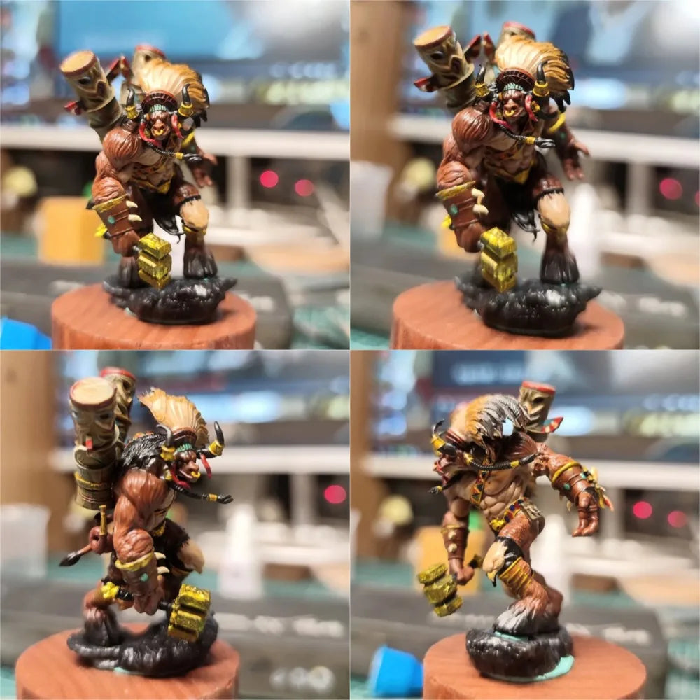 54mm Magic Bull Warrior, Resin Model Figure Kit, Fantasy Theme, Unassembled and Unpainted