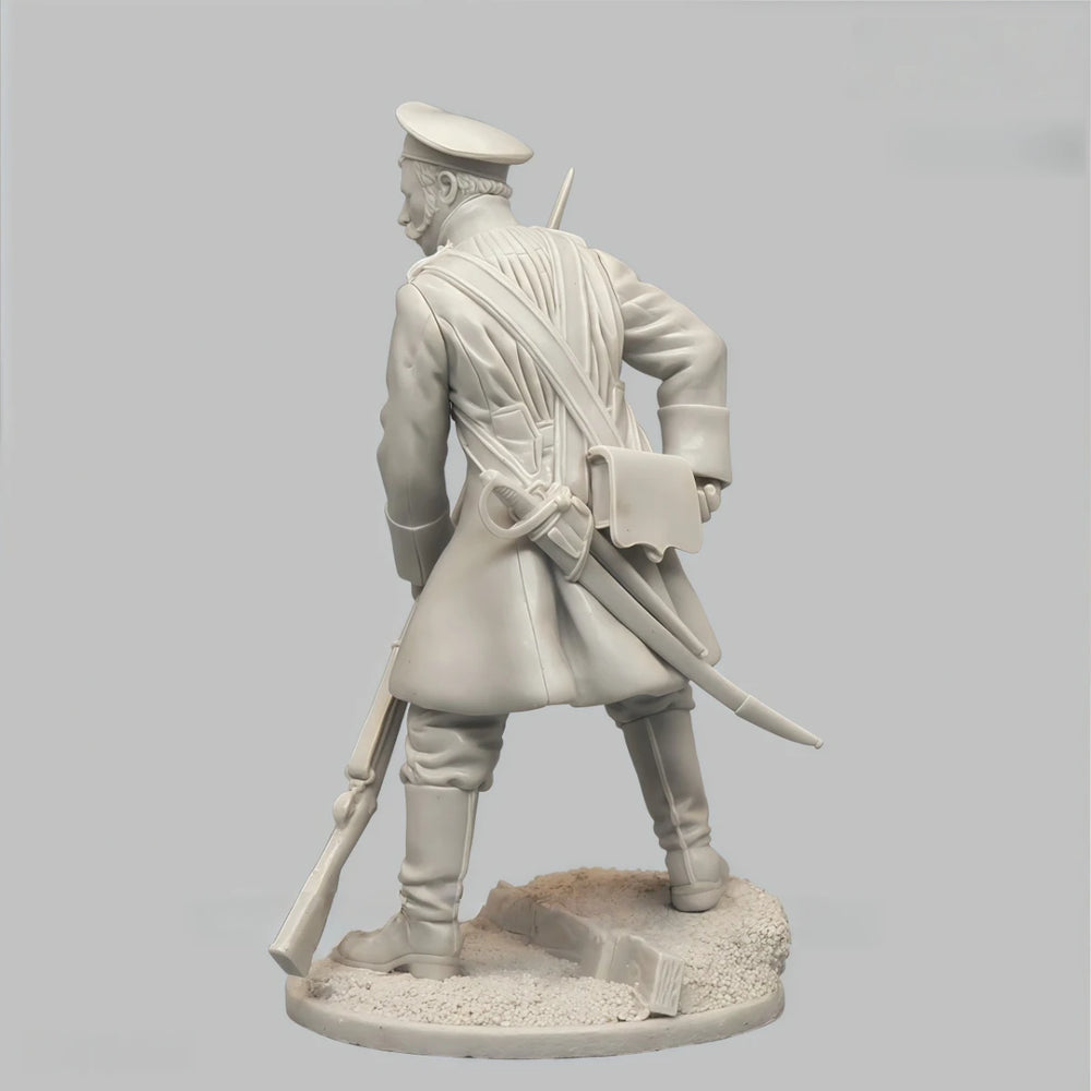 54mm WWI Russian Infantry Soldier, Resin Model Figure Kit, Unassembled and Unpainted