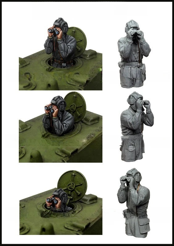 1/35 Mechanical Warrior, 3 Figures, Resin Model Figure Kit, Fantasy Theme, Unassembled and Unpainted
