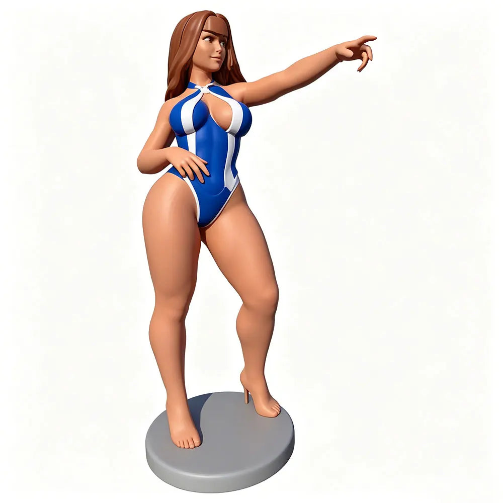1/24 Sexy Female in Action, Resin Model Figure Kit, Unassembled and Unpainted
