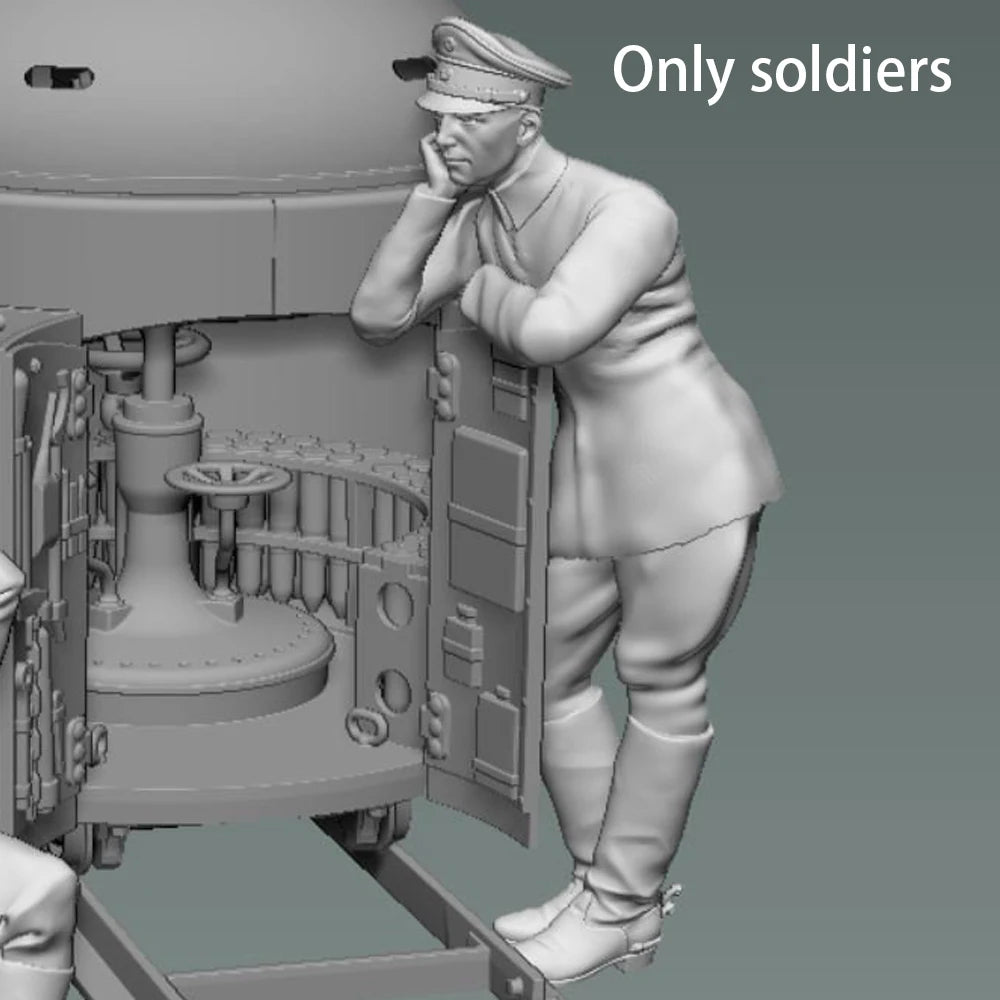 1/35 WWII German Soldier, Resin Model Bust Kit, Unassembled and Unpainted