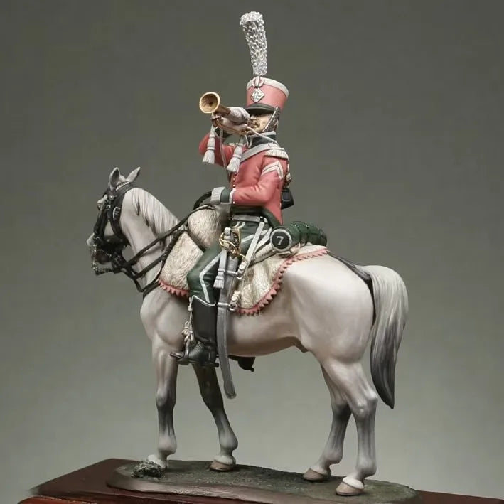 1/32 Napoleonic French Officer Observing with Telescope, Resin Model Figure Kit, Unassembled and Unpainted