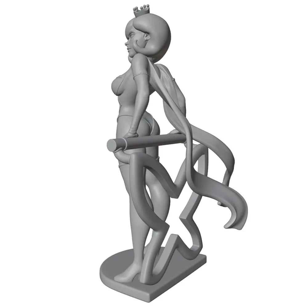 75mm Crowned Sorceress with Serpent Staff, Resin Model Figure Kit, Fantasy Theme, Unassembled and Unpainted