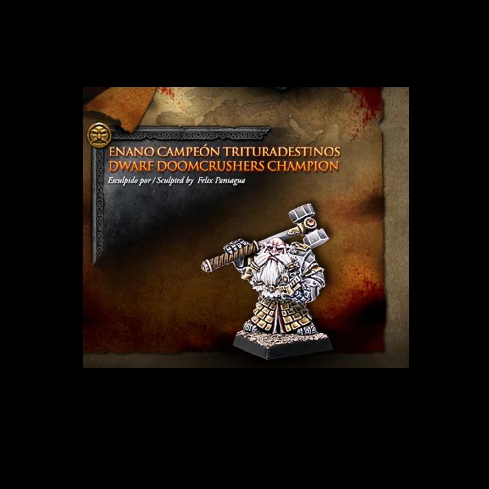 Medieval Dwarf Champion, Resin Model Figure Kit, Unassembled and Unpainted