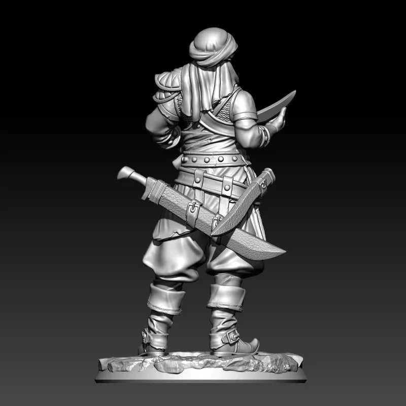 1/24 Medieval Mongol Warrior, Resin Model Figure Kit, Unassembled and Unpainted