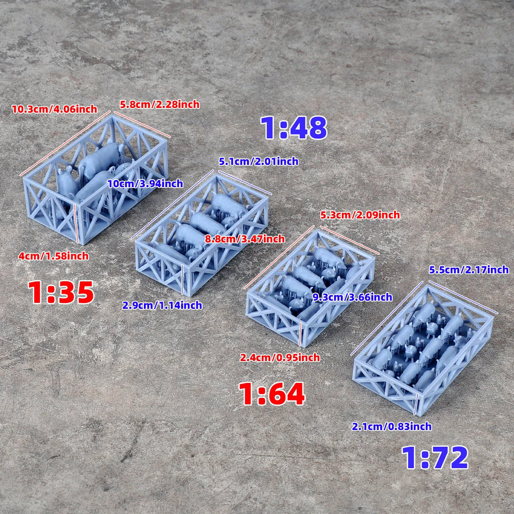 1/35 Pig Figurines, 5 Figures, Resin Model Creature Kit, Wildlife Theme, Unassembled and Unpainted