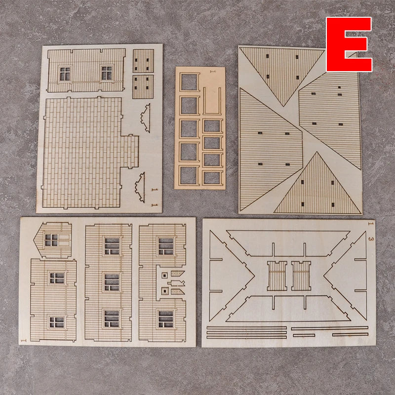 1/72 Eastern European Village Buildings, Resin Model Diorama Kit, Historical Theme, Unassembled and Unpainted