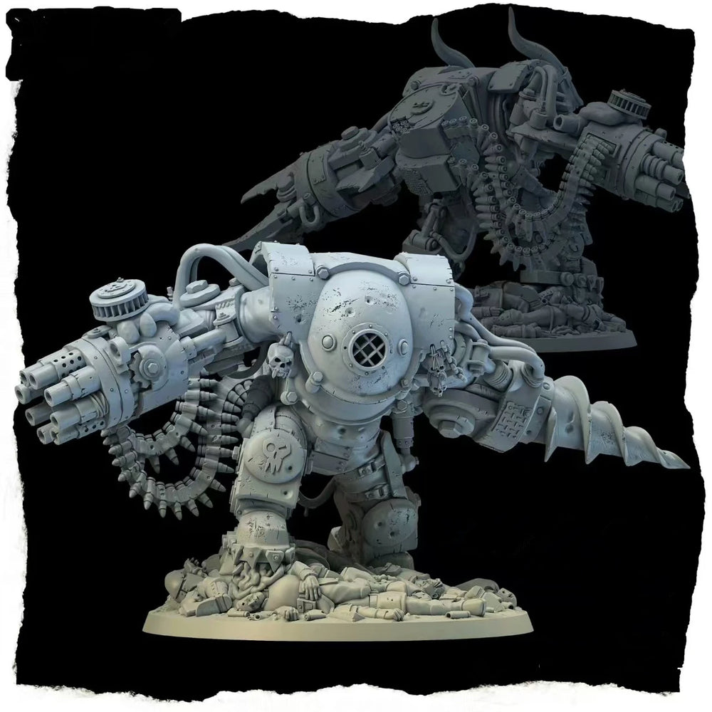 Grimdark Sci-Fi Ork Warrior, Resin Model Figure Kit, Sci-Fi Theme, Unassembled and Unpainted