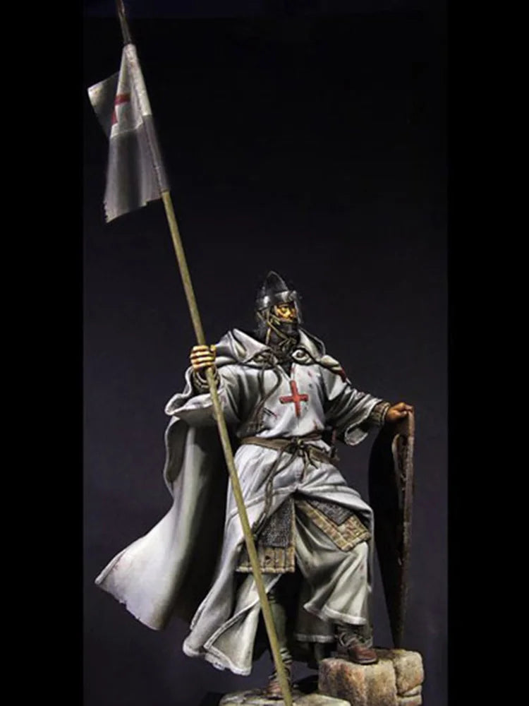 1/9 Medieval Fantasy Warrior with Ornate Robes, Resin Model Figure Kit, Unassembled and Unpainted