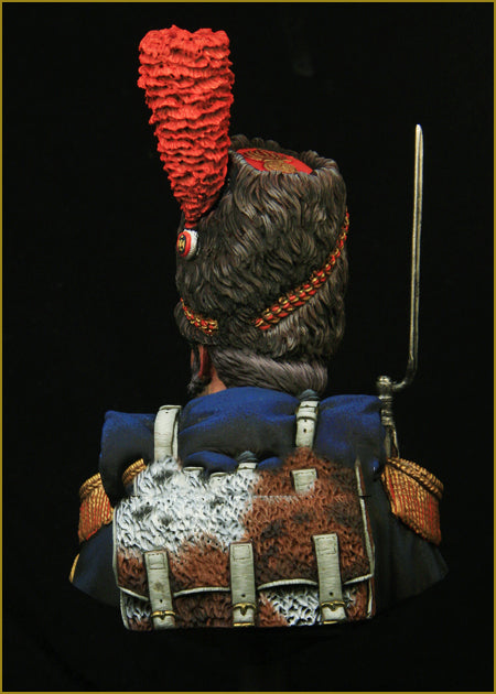 1/10 Napoleonic French Imperial Guard Grenadier Captain, Resin Model Bust Kit, Unassembled and Unpainted