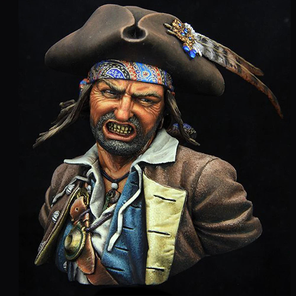 1/9 Pirate, Resin Model Bust Kit, Historical Theme, Unassembled and Unpainted