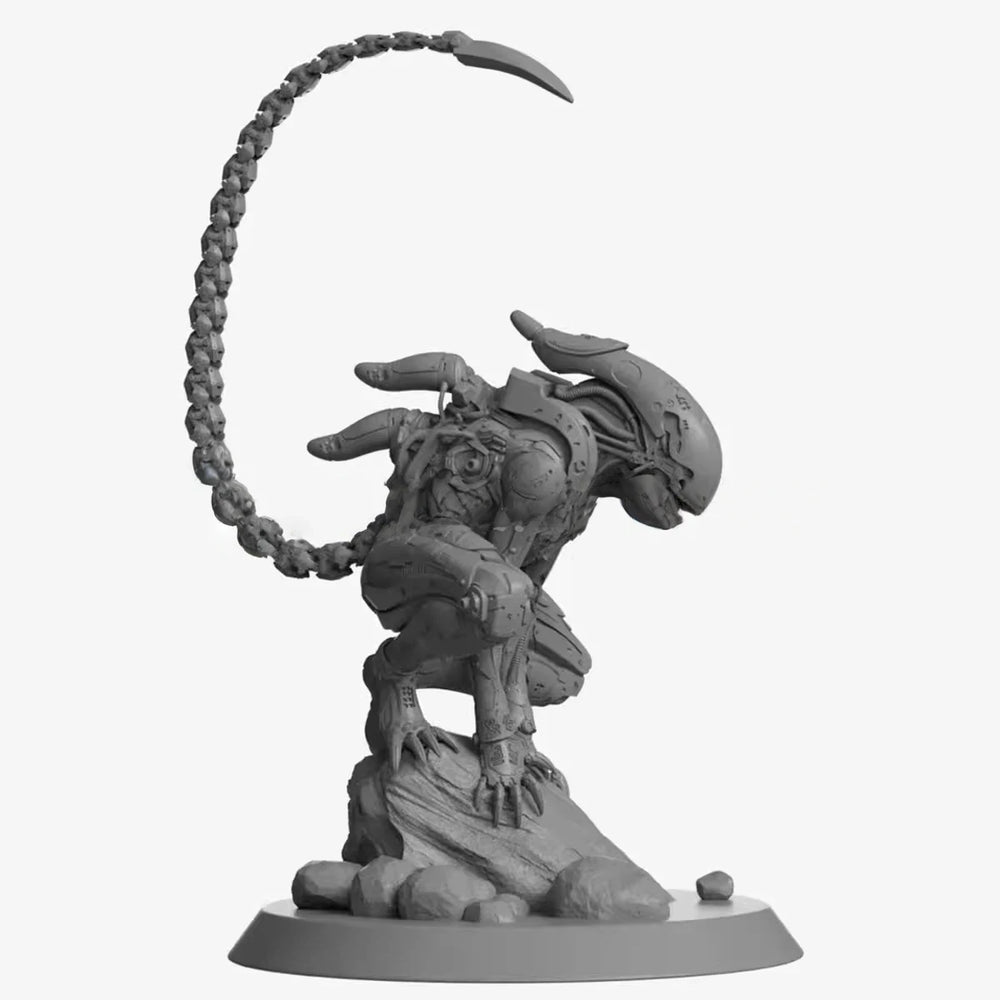 1/4 Biomechanical Alien Creature, Resin Model Figure Kit, Fantasy Theme, Unassembled and Unpainted