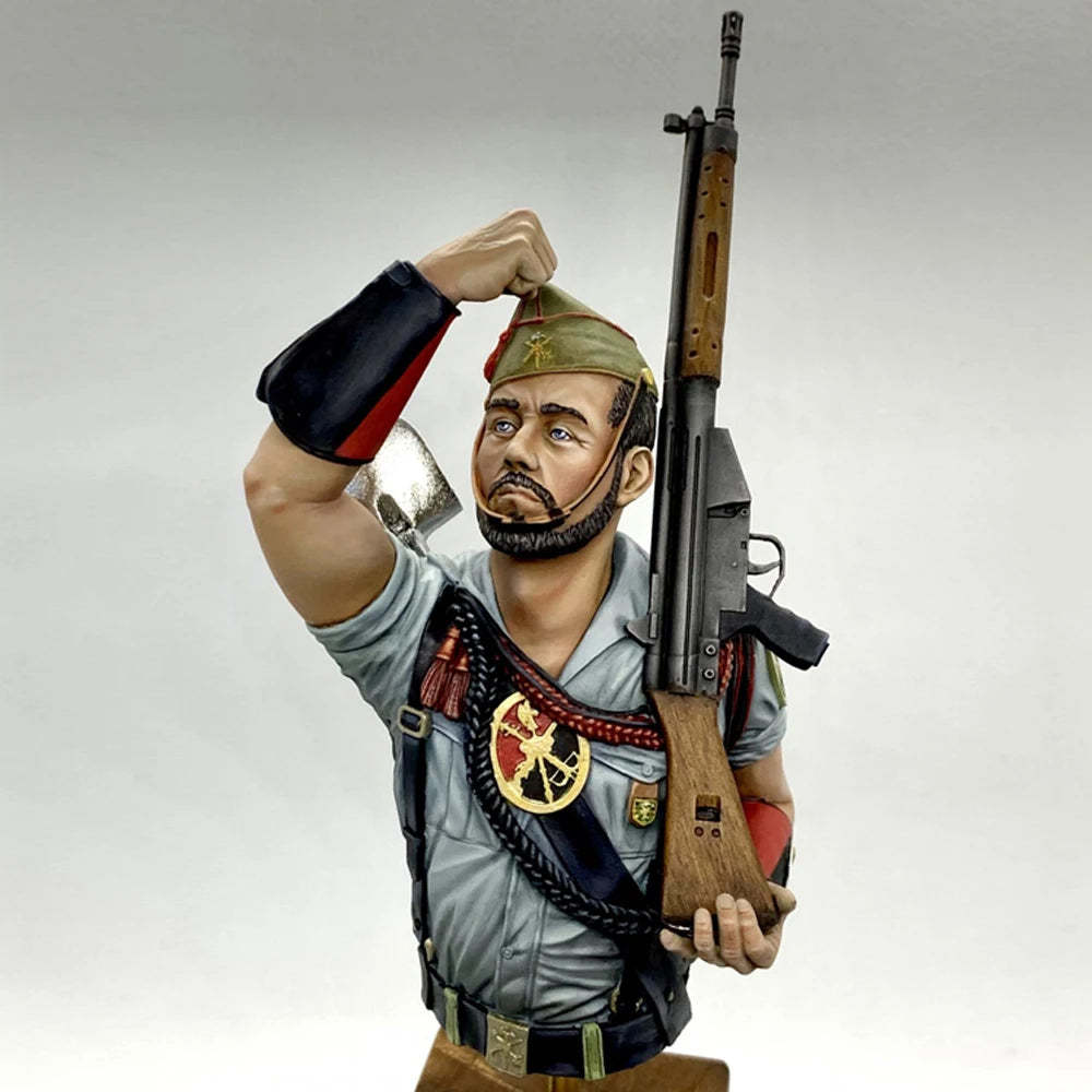 1/10 Modern Spanish Legionnaire, Resin Model Bust Kit, Unassembled and Unpainted