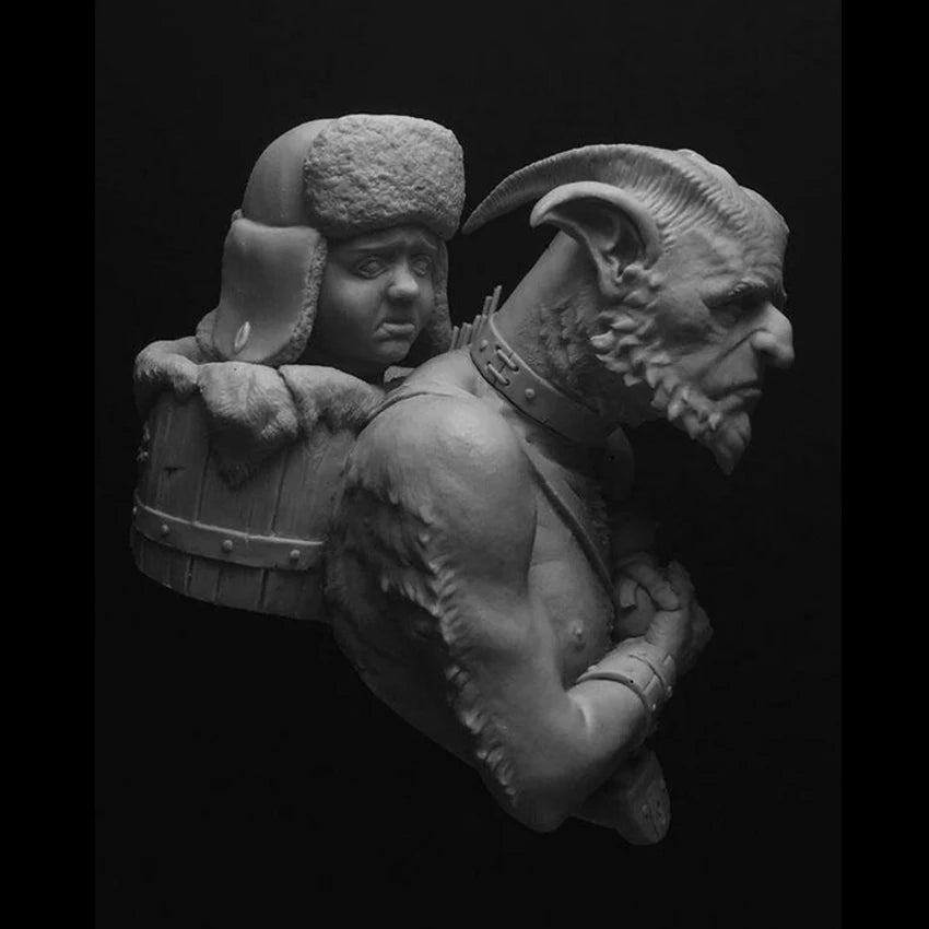 1/10 Classical Warrior, 2 Figures, Resin Model Bust Kit, Fantasy Theme, Unassembled and Unpainted