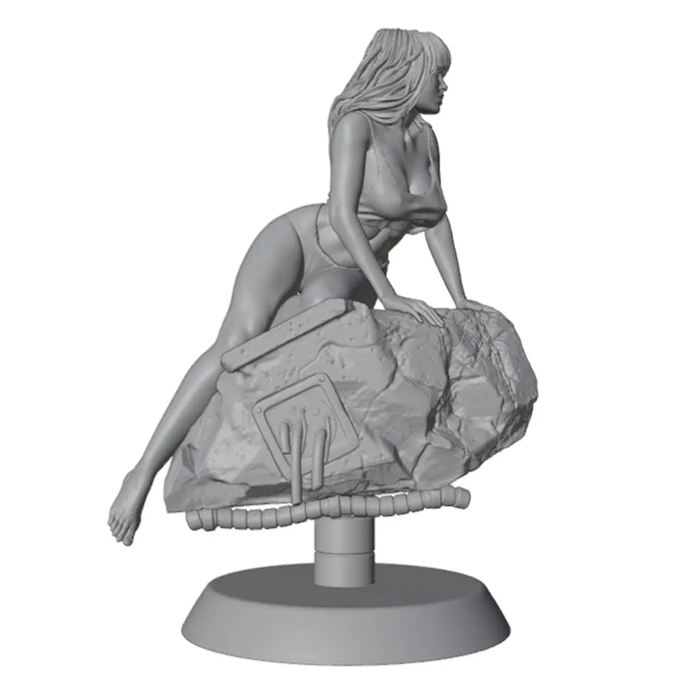 75mm Pin-up on Rubble, Resin Model Figure Kit, Unassembled and Unpainted