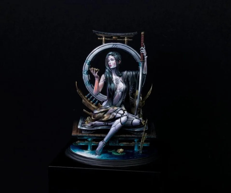75mm Female Android, Resin Model Bust Kit, Sci-Fi Theme, Unassembled and Unpainted