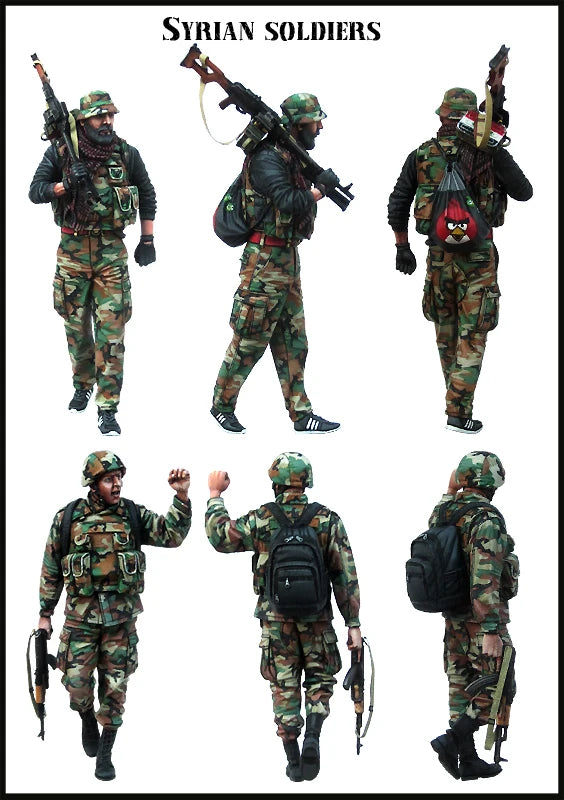 1/35 Modern Syrian Military Soldiers, 6 Figures, Resin Model Figure Kit, Unassembled and Unpainted