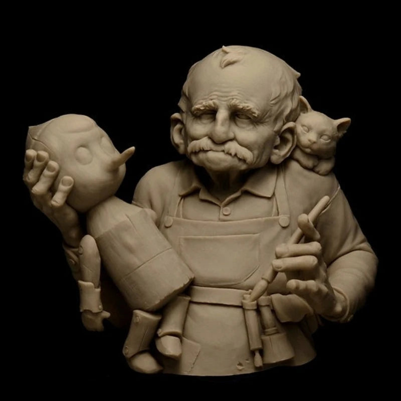 1/12 Civilian Carpenter, Resin Model Bust Kit, Historical Theme, Unassembled and Unpainted