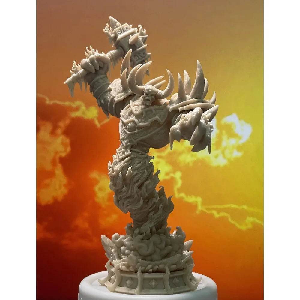 Rag Firelord Fire Elemental Deity, Resin Model Figure Kit, Fantasy Theme, Unassembled and Unpainted