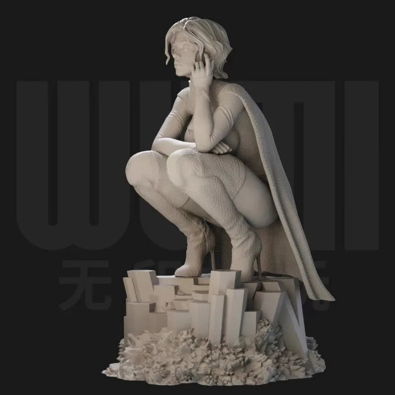 1/24 Female with Cloak, Resin Model Figure Kit, Fantasy Theme, Unassembled and Unpainted