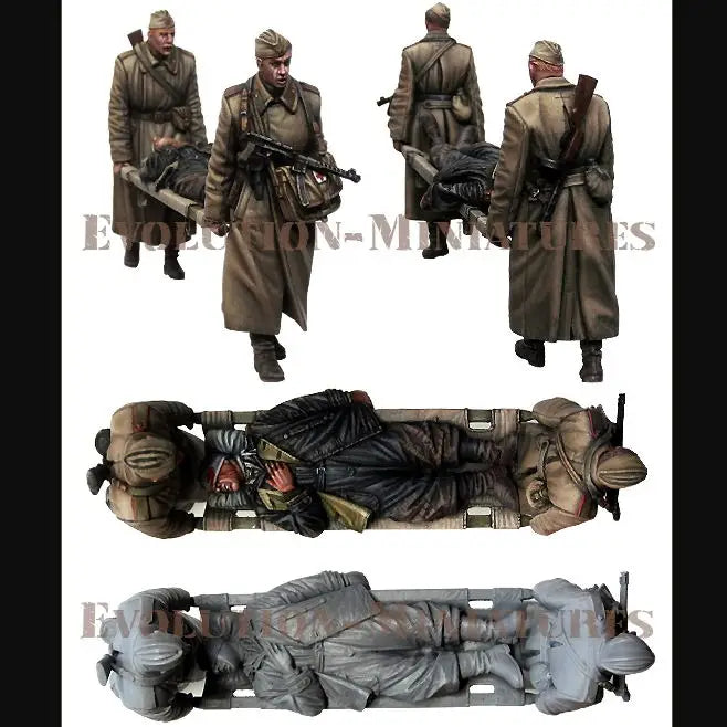 1/35 WWII German Wehrmacht Infantry, 5 Figures, Resin Model Figure Kit, Unassembled and Unpainted