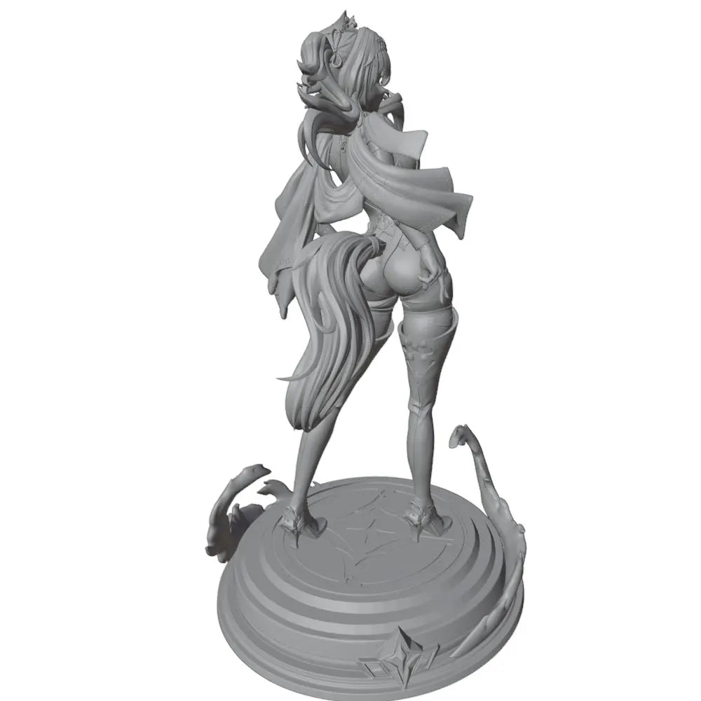 1/24 Female Warrior with Twin-Tails and Armored Sleeves, Resin Model Figure Kit, Anime Theme, Unassembled and Unpainted