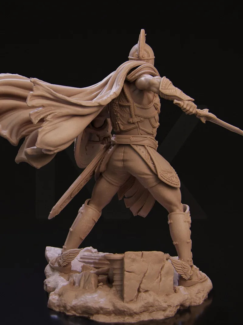 1/24 Warrior with Medusa Shield, Resin Model Figure Kit, Fantasy Theme, Unassembled and Unpainted