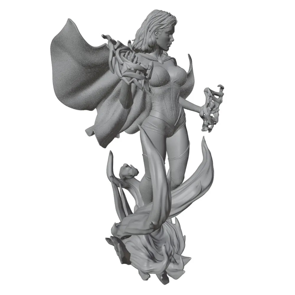 75mm Sorceress with Magical Roses, Resin Model Figure Kit, Unassembled and Unpainted