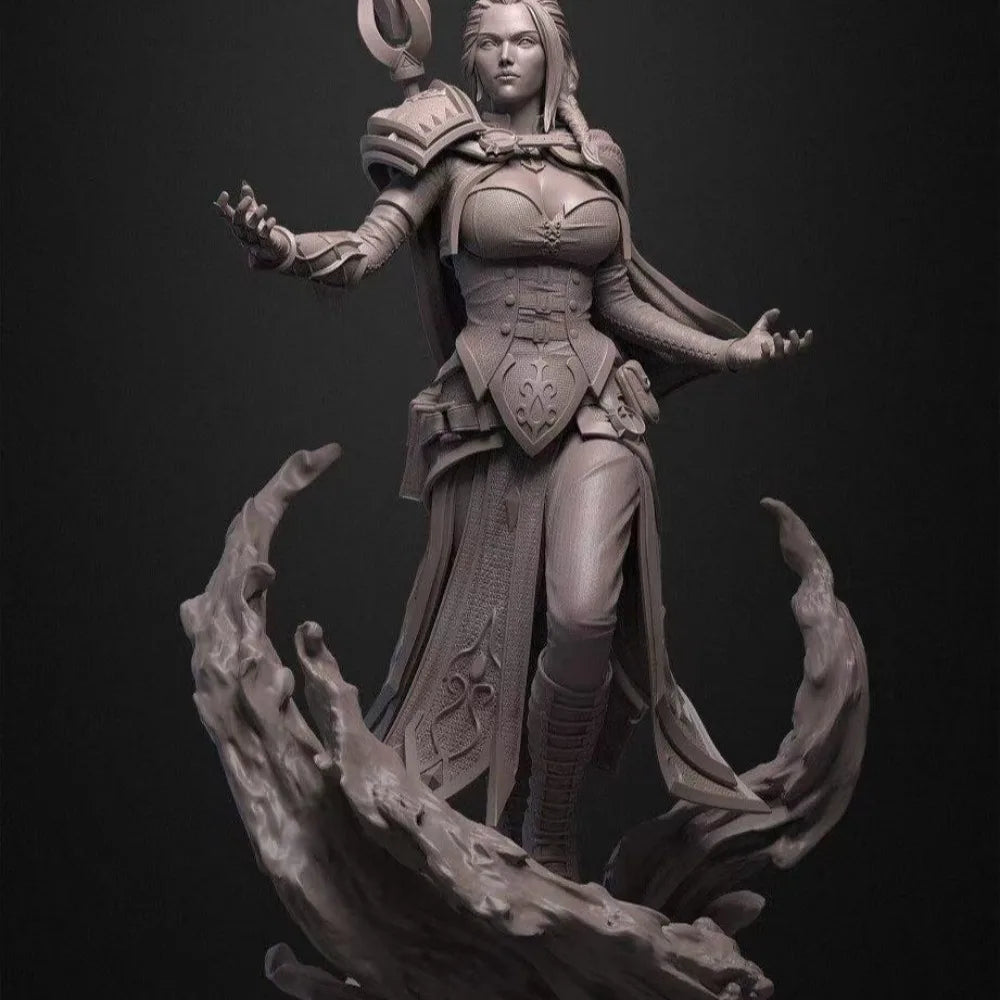 1/10 Female Character, Resin Model Figure Kit, Fantasy Theme, Unassembled and Unpainted