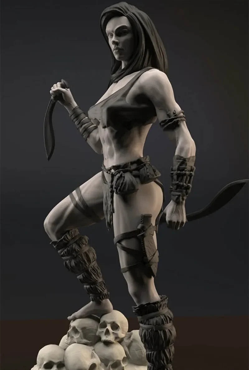 1/24 Jungle Female Assassin, Resin Model Figure Kit, Unassembled and Unpainted
