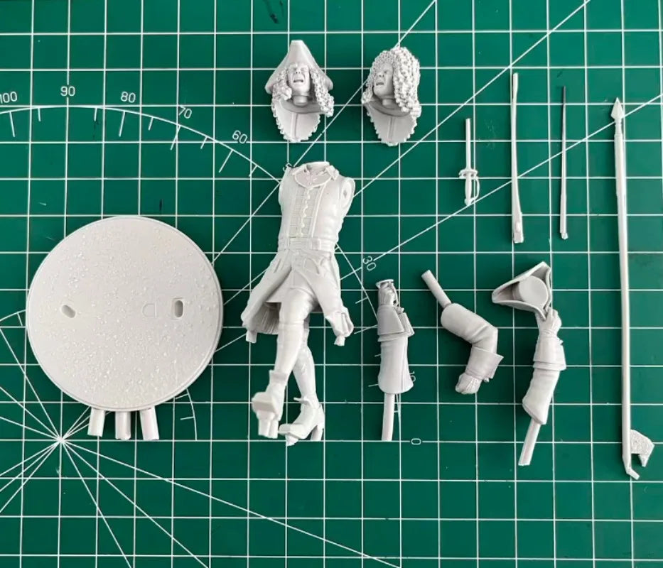 1/24 Great Northern War Swedish Officer, Resin Model Figure Kit, Military Theme, Unassembled and Unpainted