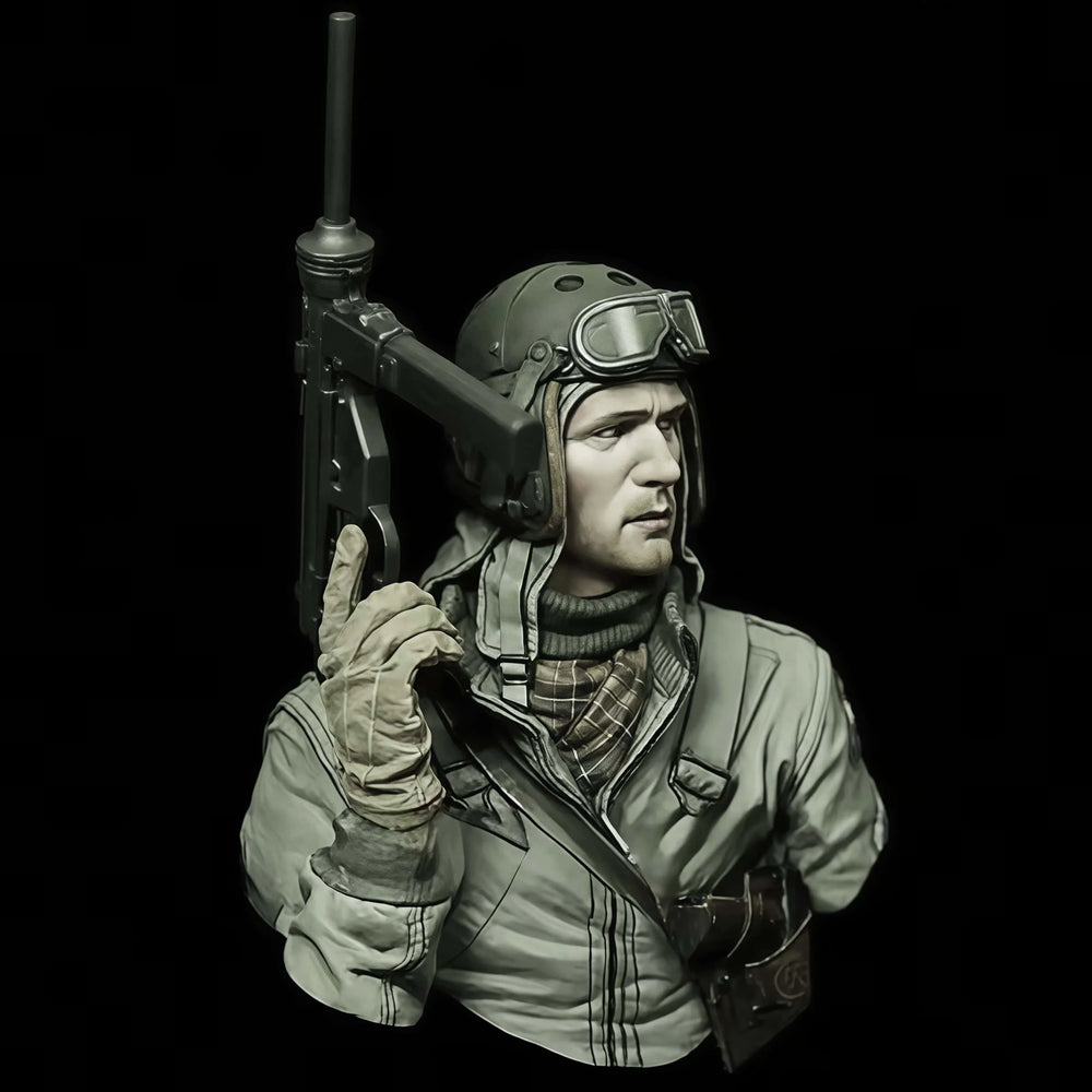1/10 WWII Pilots, Resin Model Bust Kit, Unassembled and Unpainted