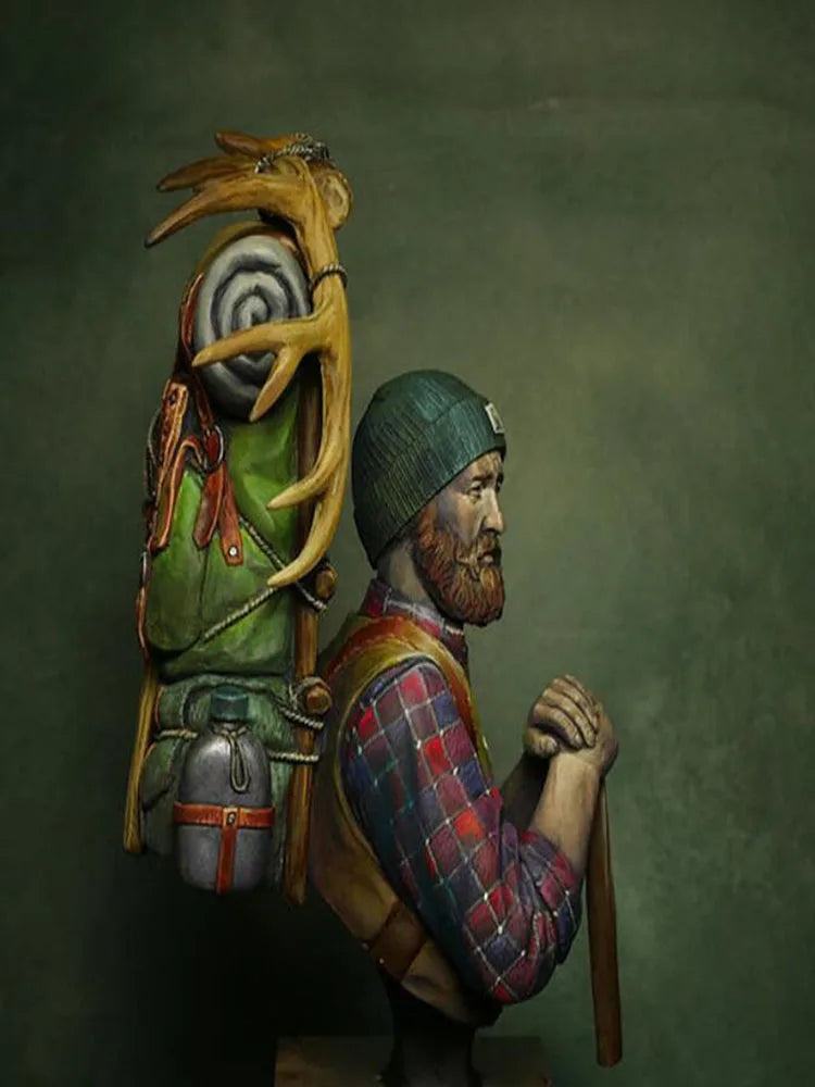 1/10 Winter Woodsman, Resin Model Figure Kit, Historical Theme, Unassembled and Unpainted