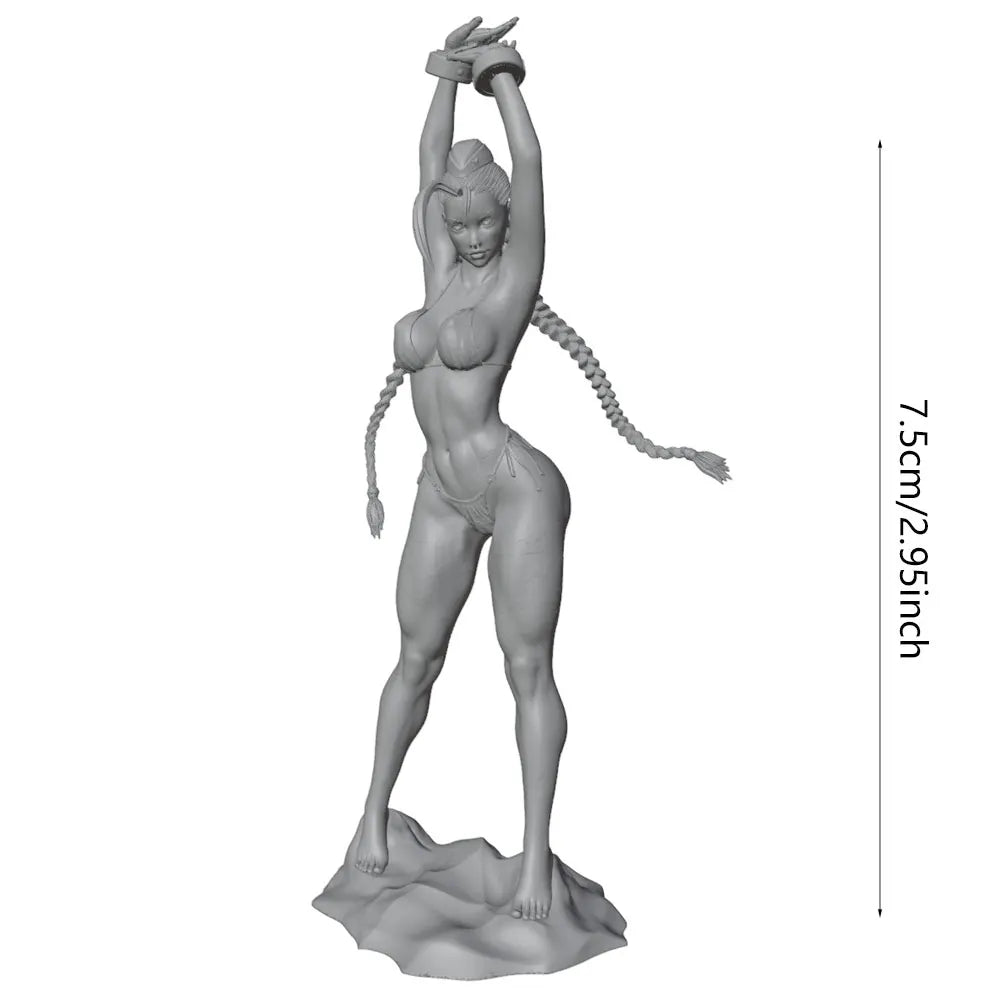 75mm Pin-up Posed Female, Resin Model Figure Kit, Unassembled and Unpainted