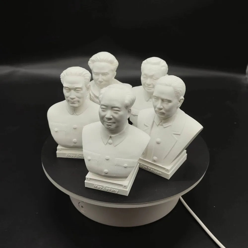 250mm Modern Five Modern Chinese Leaders, 5 Figures, Resin Model Bust Kit, Unassembled and Unpainted