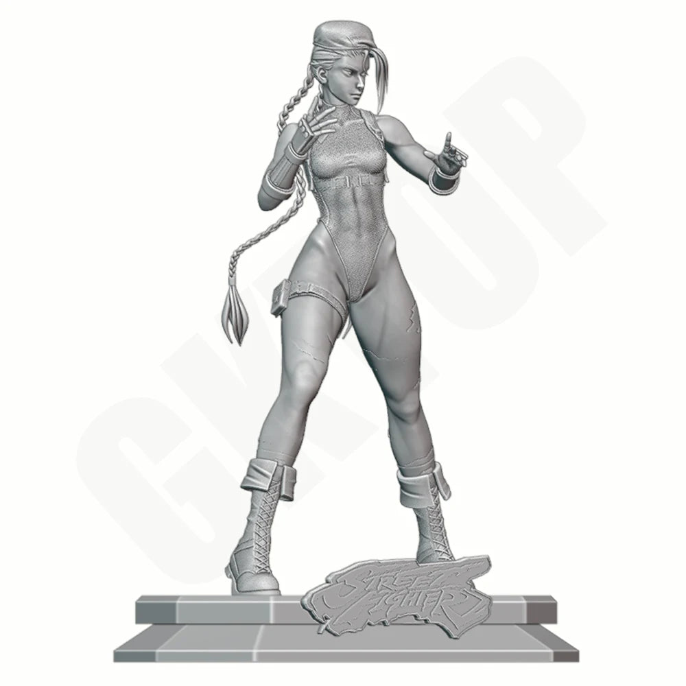 1/24 Female Combat Warrior, Resin Model Figure Kit, Fantasy Theme, Unassembled and Unpainted