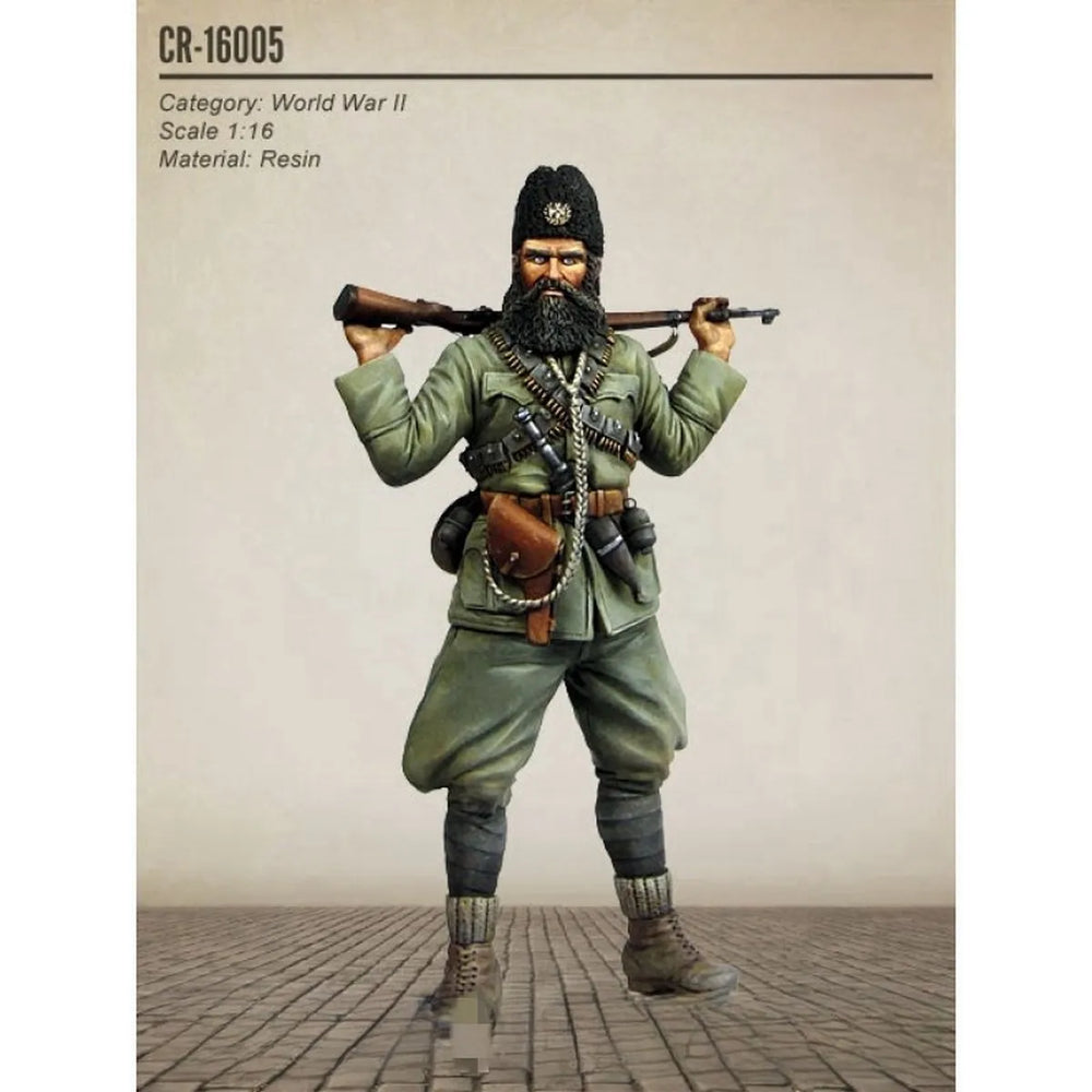 1/16 WWII Yugoslavian Soldier, Resin Model Figure Kit, Unassembled and Unpainted