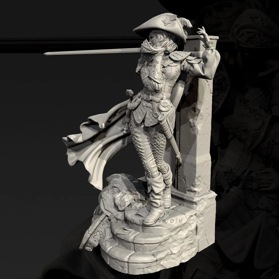 90mm American Civil War American Revolutionary Soldier, Resin Model Figure Kit, Unassembled and Unpainted