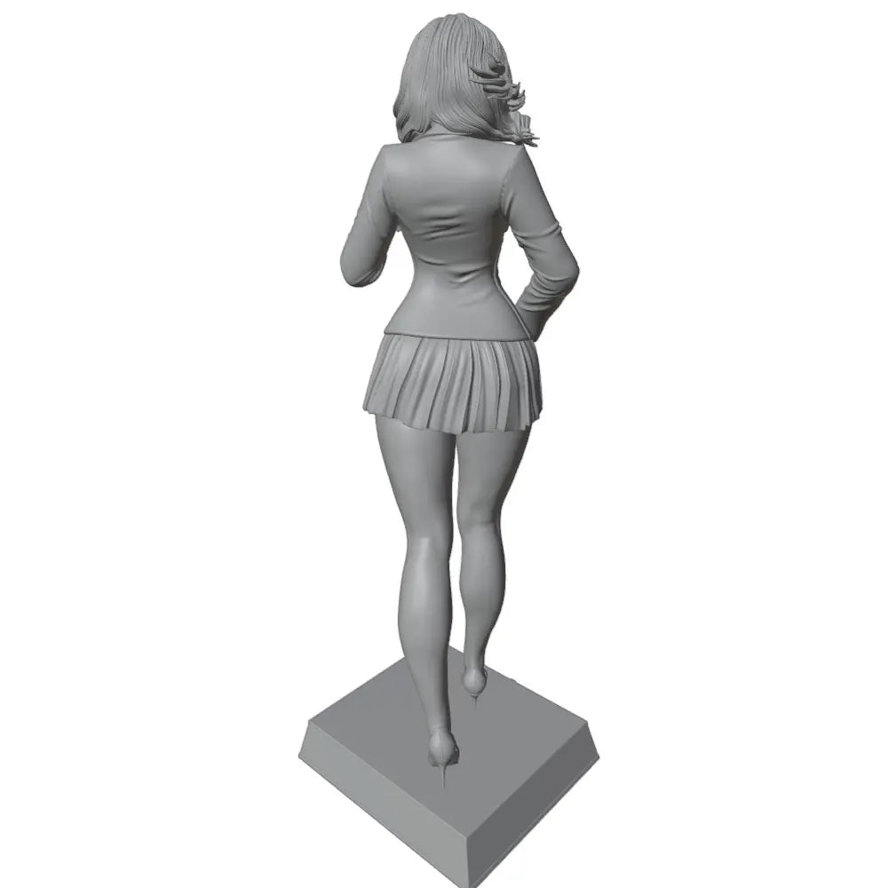 Business Woman with Microphone, Resin Model Figure Kit, Unassembled and Unpainted