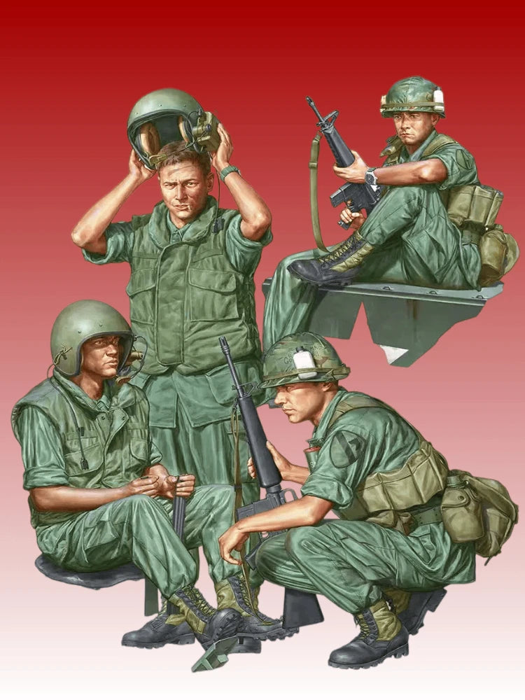 1/16 Modern M1113 Armored Personnel Carrier Crew, 8 Figures, Resin Model Figure Kit, Unassembled and Unpainted