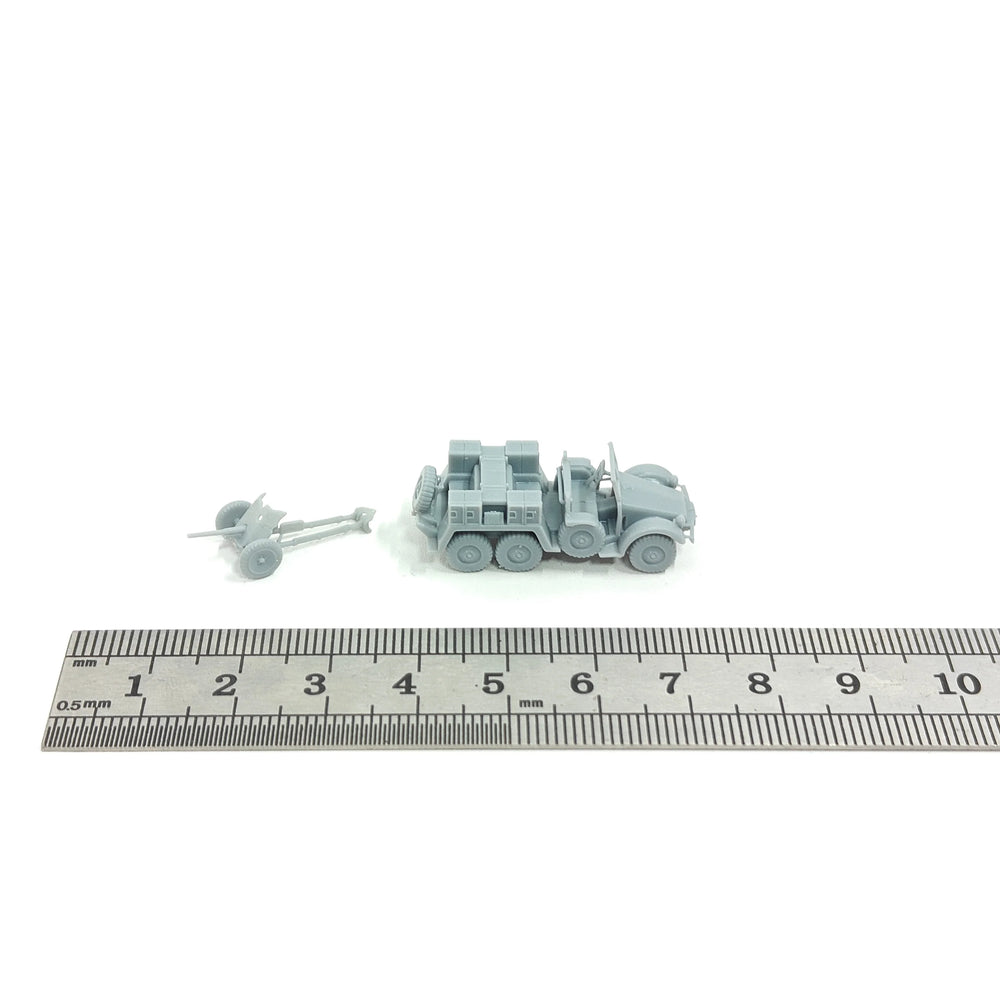1/144 WWII German Protze KFZ 69 with Pak 37, Resin Model Vehicle Kit, Unassembled and Unpainted