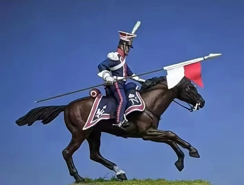 1/32 Napoleonic French Cavalry Officer, Resin Model Figure Kit, Unassembled and Unpainted
