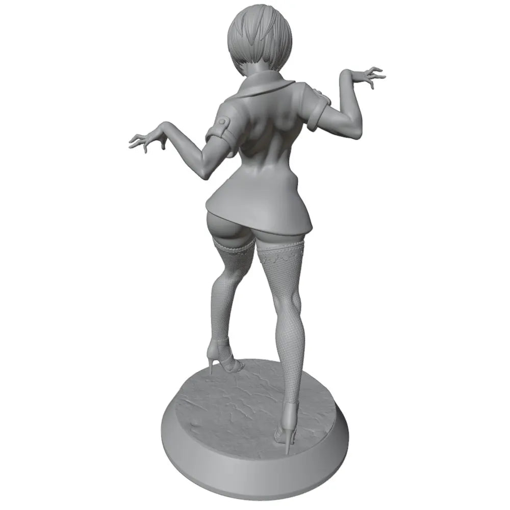 1/24 Pin-Up Woman in Bikini with Raised Arms, Resin Model Figure Kit, Unassembled and Unpainted